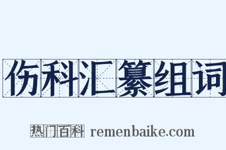 伤科汇纂组词是什么意思的图片